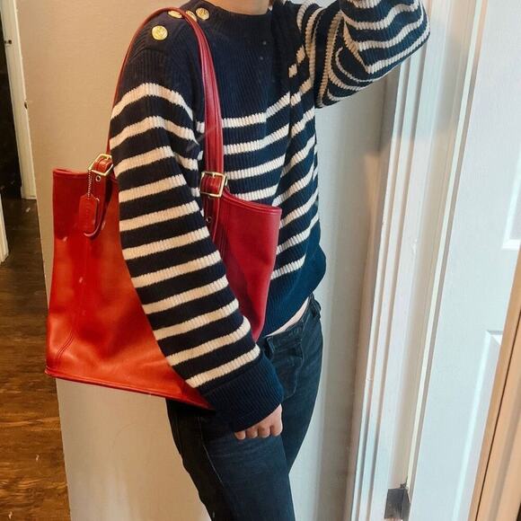 NEW! Coach vintage Legacy Large Shopper in Red 9090 - Picture 2 of 12